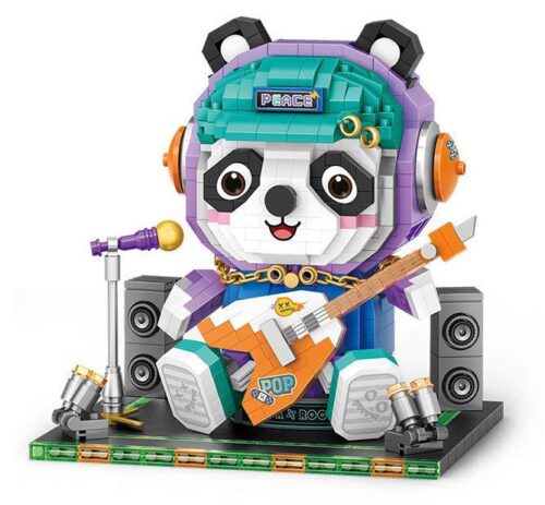 bộ đồ chơi Panda Ca Sĩ LOZ 8120, mô hình gấu trúc ca sĩ nanoblock tinh xảo, quà tặng cho thanh niên 14 tuổi giá tốt