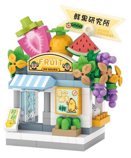Mô hình lắp ráp LOZ 8603 Cửa hàng trái cây tươi. Một bộ lắp ghép Cửa hàng trái cây tươi giá rẻ cho bé gái 14 tuổi, rèn luyện sự khéo léo.