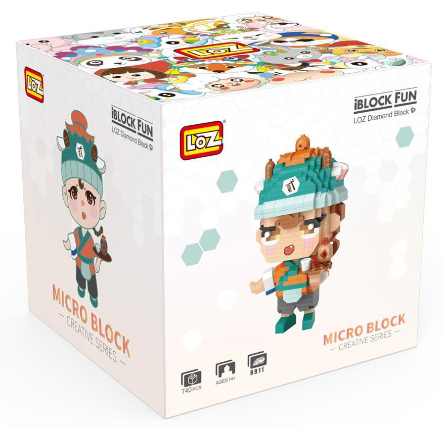 Hộp bộ lắp ghép Tiểu Nhị LOZ 8911, đồ chơi mô hình Nanoblock cho bé trai 6 tuổi, giá rẻ, chất lượng cao.