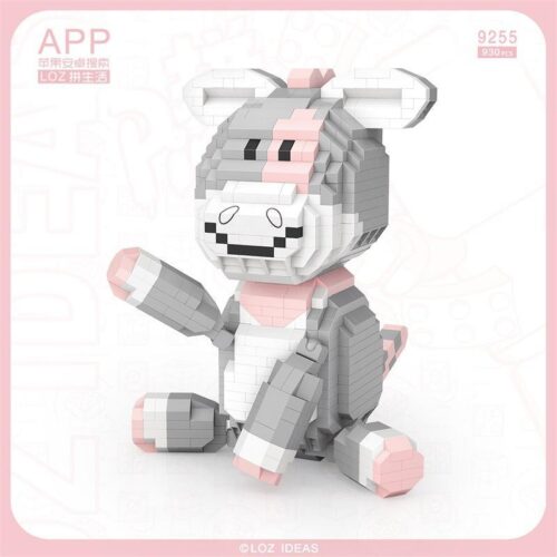 Mô hình lắp ráp Chú Lừa Ngộ Nghĩnh LOZ 9255 cho bé gái 14 tuổi, món đồ chơi mô hình giá rẻ giúp rèn luyện sự kiên nhẫn.