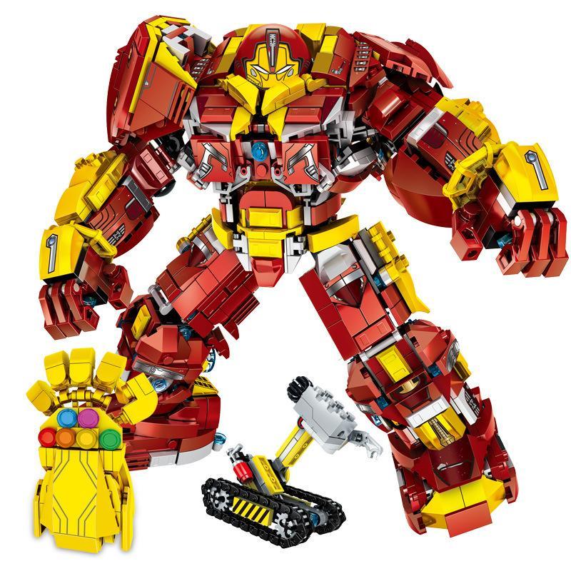 Bộ lắp ráp Người Hủy Diệt Hulk MK-48 LW Building Blocks 2052B, đồ chơi mô hình Hulkbuster MK-48 cho bé trai 6 tuổi, giá tốt