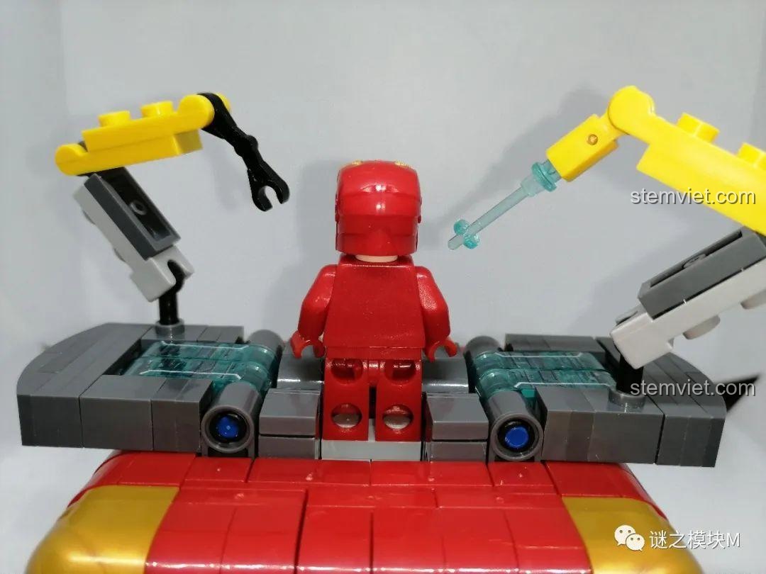 LW Building Blocks LW2075 Cơ Quan Người Sắt minifigure mặt trước