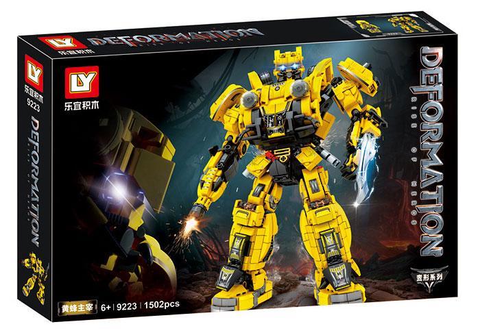 Hộp sản phẩm bộ lắp ráp Robot Bumblebee LY 9223, một món đồ chơi mô hình hấp dẫn cho bé trai 6 tuổi.