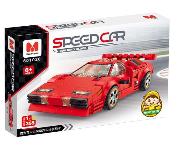 Hộp bộ lắp ráp Siêu xe Phượng Hoàng Lửa Magic Vigour 601020 màu đỏ nổi bật, đồ chơi mô hình xe đua tốc độ cho bé trai 6 tuổi, giá tốt.