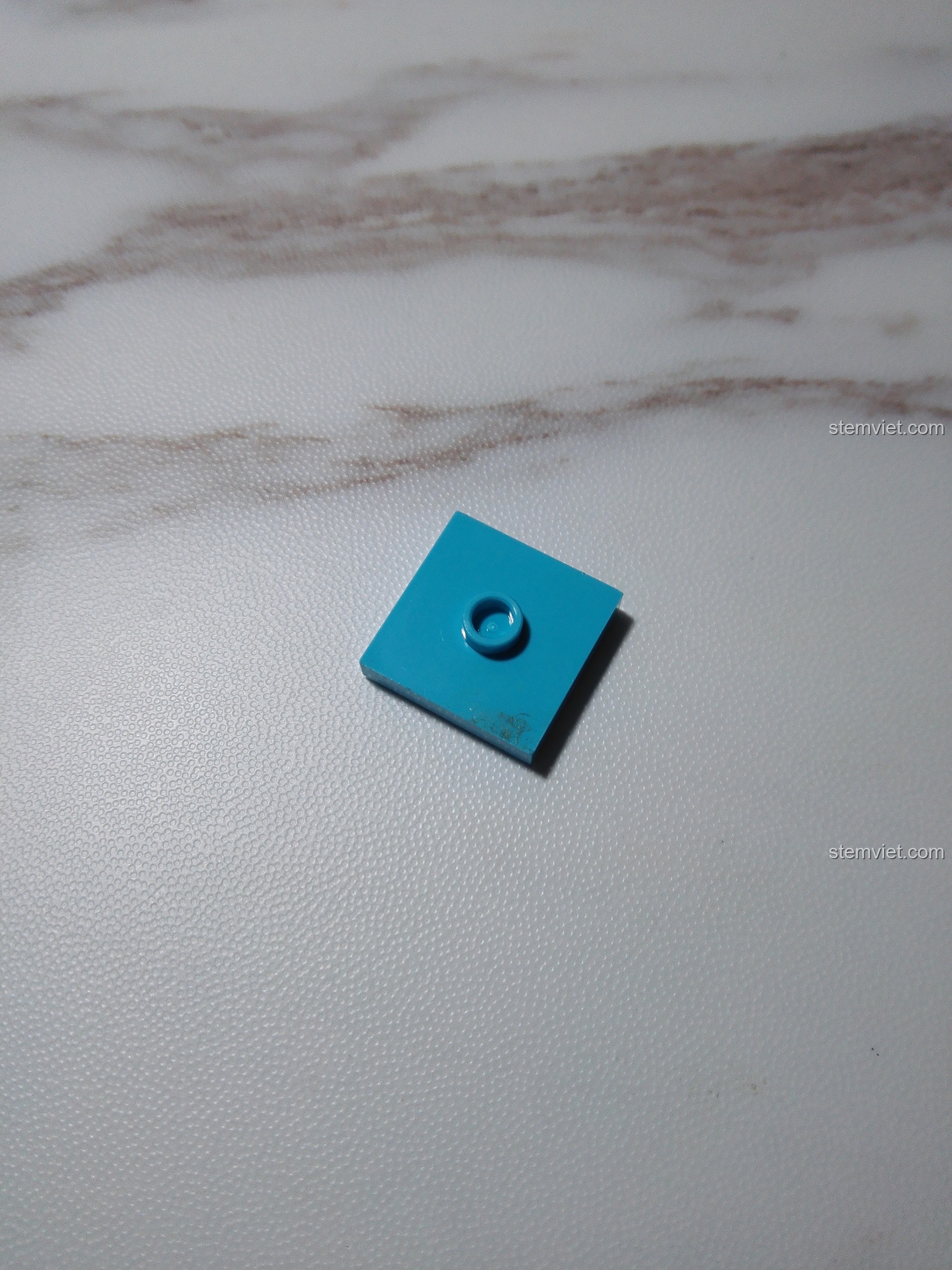 Mảnh ghép màu xanh bị lỗi của bộ PanlosBrick 656001 Mô hình Bắc Kinh, có vết xước.