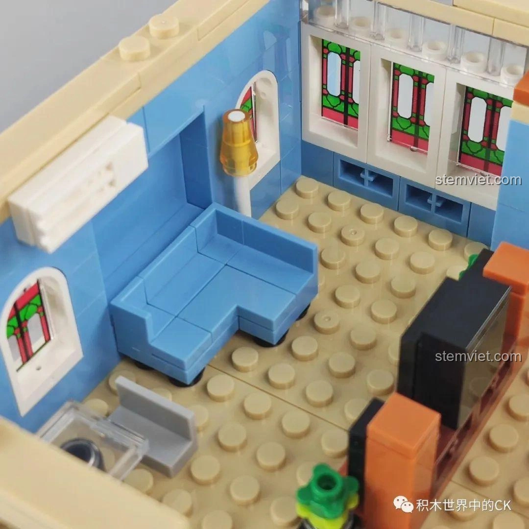 Các túi mảnh ghép bên trong hộp bộ lắp ghép WOMA C0337 Phố Cổ Kiến Trúc Qilou Phố Xuân Phong.