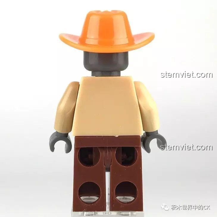 Mặt sau của minifigure Zombie Nông Dân trong set đồ chơi Plants vs. Zombies 39043.