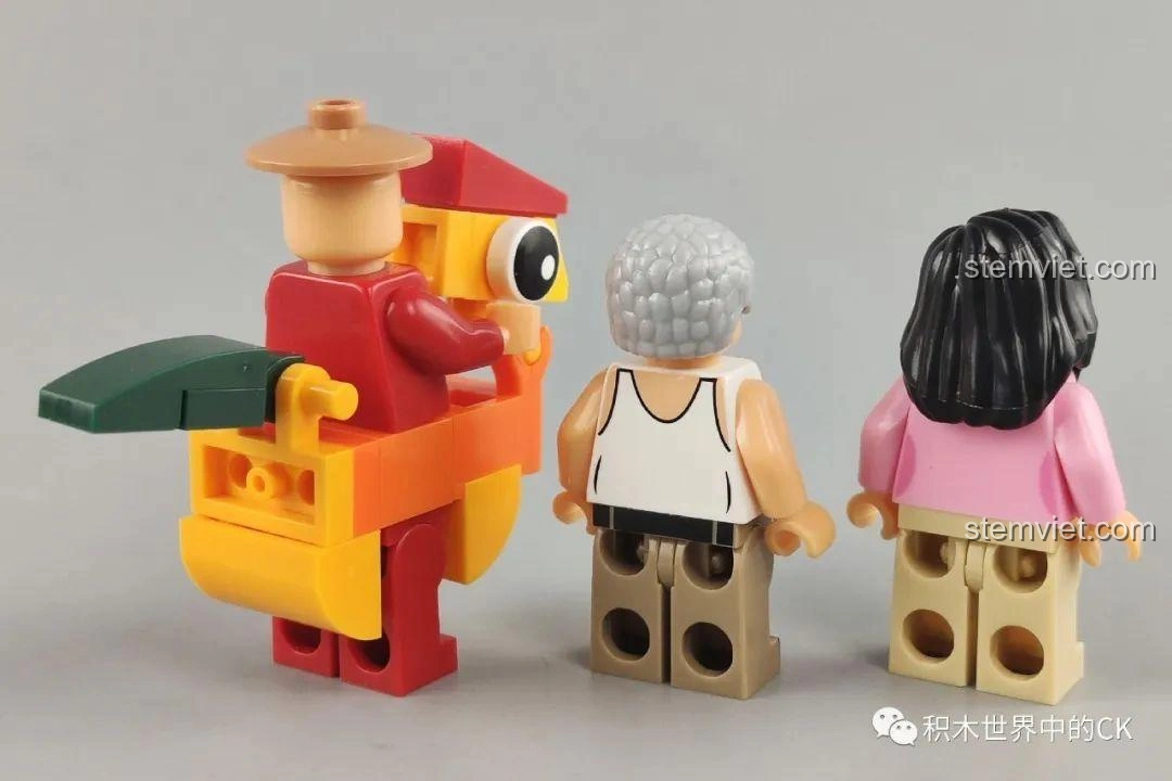 Chi tiết máy lạnh và cửa sổ của bộ lắp ghép WOMA C0337 Phố Cổ Kiến Trúc Qilou Phố Xuân Phong.