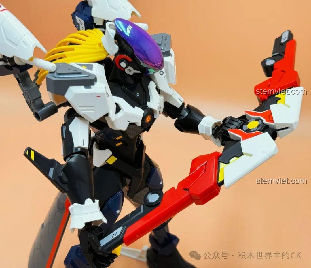 Hình ảnh meme vui nhộn thể hiện sự hài lòng và thích thú khi hoàn thành mô hình robot Hậu Nghệ Keeppley 78013.