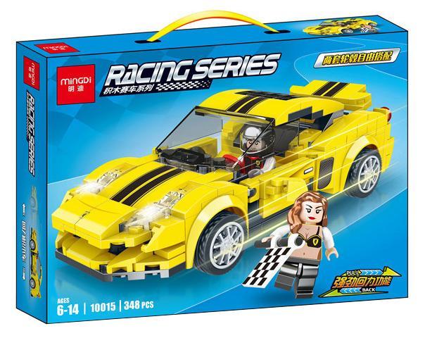 Hộp bộ đồ chơi Siêu xe đua Mingdi 10015 màu vàng, có minifigure, dành cho bé trai 6 tuổi, giá tốt.