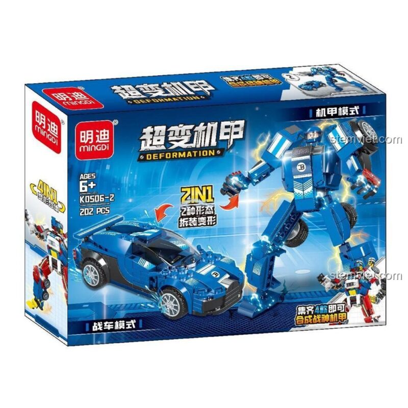 Hộp của bộ phận K0506-3, một chiếc siêu xe màu trắng có thể biến hình thành robot, một lựa chọn đồ chơi lắp ghép Siêu xe biến hình robot MingDi giá tốt.