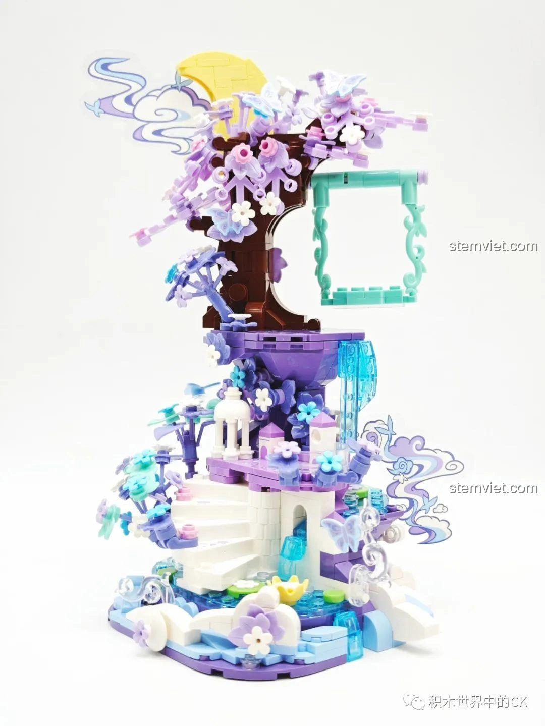 Mô hình hoàn chỉnh bộ lắp ráp Keeppley K21103 Điêu Thuyền Giấc Mơ Đêm Hè từ góc chính diện, toàn cảnh vẻ đẹp.