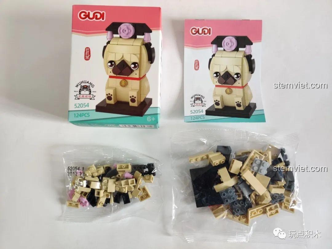 Mô hình lắp ráp GUDI Ba Trát Hắc 52054 Cách Cách hoàn chỉnh từ phía trước.