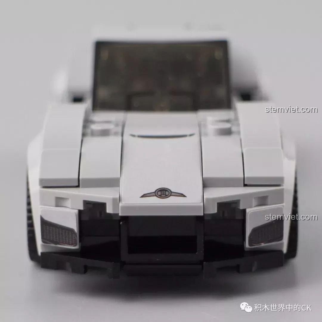 Mô hình siêu xe Rezvani Beast Sembo Block 607027 màu xám sau khi lắp ráp, thiết kế độc đáo.