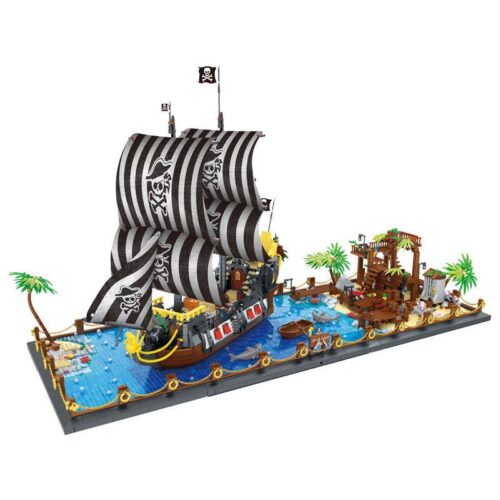 bộ lắp ráp Vịnh Hải Tặc Booty Bay MORK 031002, một món đồ chơi mô hình sáng tạo cho con trai 14 tuổi.