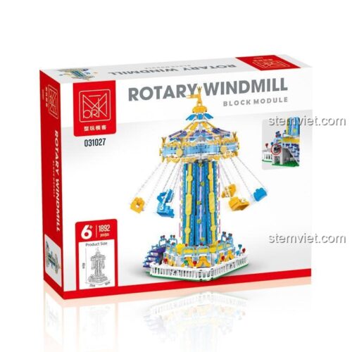 Hộp sản phẩm bộ lắp ghép Đu quay dây văng MORK 031027 với 1892 chi tiết, một lựa chọn giá tốt.