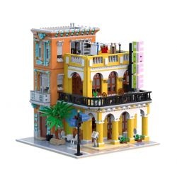 Mô hình Quán Cà Phê Havana MORK 10184, bộ lắp ghép kiến trúc đường phố, đồ chơi xây dựng cho bé 8 tuổi, chất lượng cao.