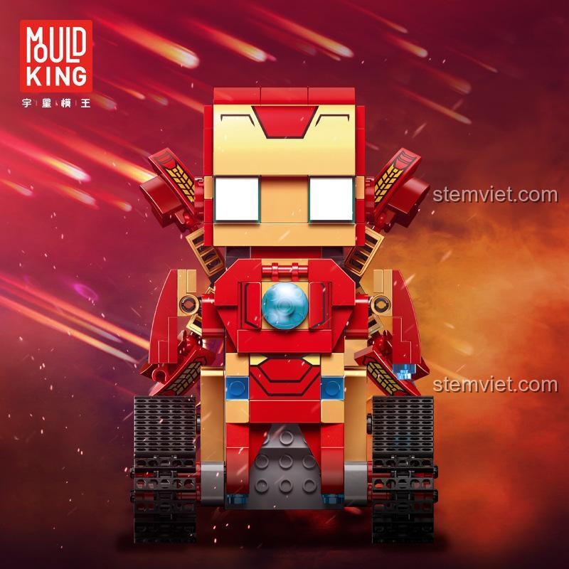 Mặt trước của đồ chơi mô hình 13038 Robot Người Sắt Iron Man, thiết kế chi tiết, chất lượng cao.