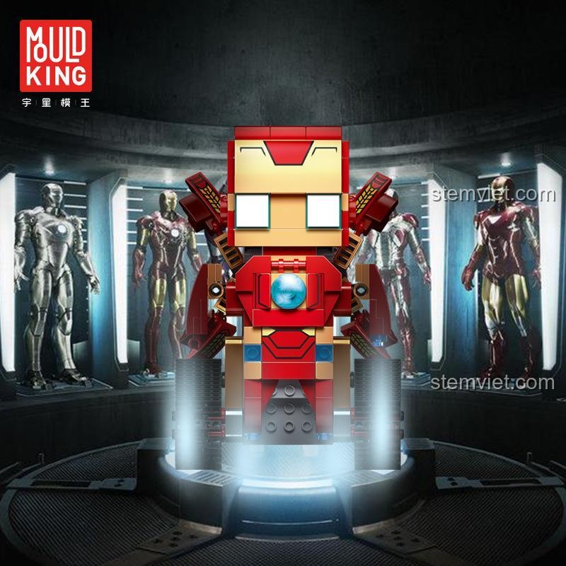 Bộ đồ chơi Người Sắt Iron Man 13038 trong phòng trưng bày, một mô hình ấn tượng.