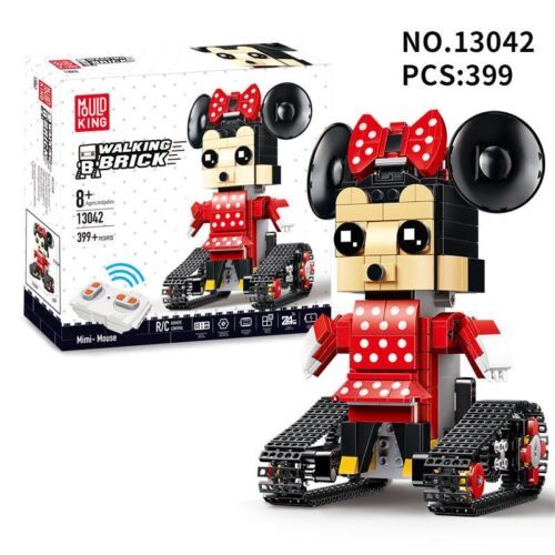 Hộp sản phẩm bộ lắp ráp Robot Minnie Mouse Mould King 13042, đồ chơi điều khiển từ xa cho bé gái 8 tuổi.