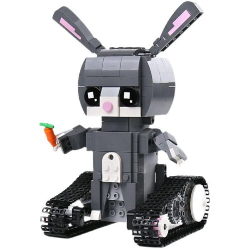 Mô hình đồ chơi lắp ráp Robot Thỏ Hudy 13045 của Mould King, một chú thỏ máy tinh nghịch màu xám, món quà cho bé gái 8 tuổi.