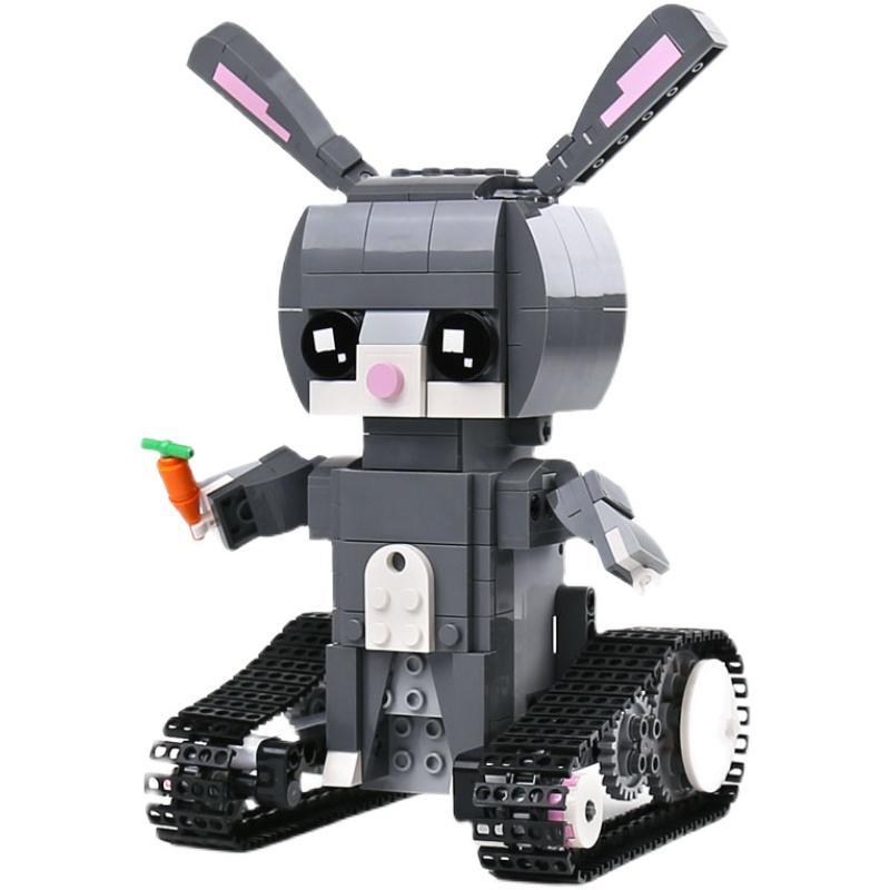 Mô hình đồ chơi lắp ráp Robot Thỏ Hudy 13045 của Mould King, một chú thỏ máy tinh nghịch màu xám, món quà cho bé gái 8 tuổi.