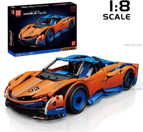 Hộp sản phẩm bộ lắp ghép Mould King 13098 Siêu xe Speedtail tỉ lệ 1:8 với 1818 mảnh ghép cho con trai 14 tuổi