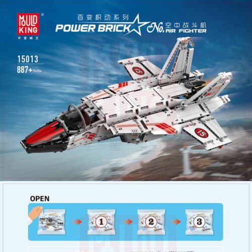 Máy bay chiến đấu phản lực Air Race Jet Mould King 15013 sách hướng dẫn Máy bay phản lực điều khiển từ xa 15013