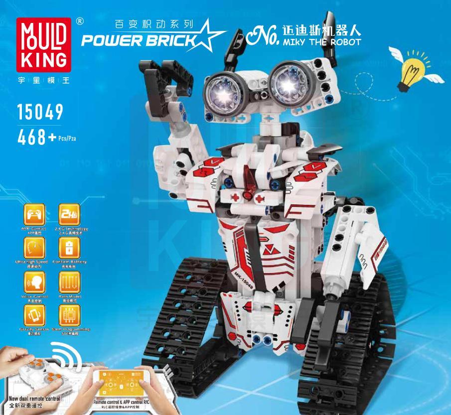 Bộ lắp ráp Robot Lập Trình Miky Mould King 15049, đồ chơi thông minh cho bé trai 6 tuổi, giá rẻ.