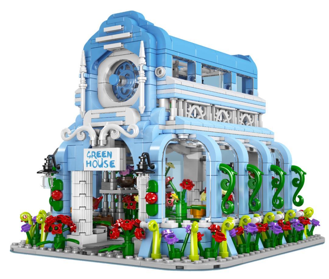 Bộ lắp ghép Mould King 16048 Vườn Bách Thảo Kiến Trúc Tinh Xảo, có đèn LED, dành cho bé gái 14 tuổi, giá tốt.