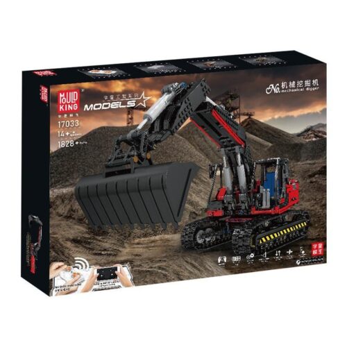 Hộp sản phẩm bộ lắp ráp Mould King 17033 Máy xúc cơ khí Link Belt 250 X3, đồ chơi điều khiển từ xa cho con trai 14 tuổi.