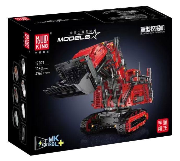 Hộp đồ chơi lắp ráp Mould King 17071 Máy xúc Liebherr R 9800, một bộ xếp hình 17071 chi tiết dành cho con trai 12 tuổi.