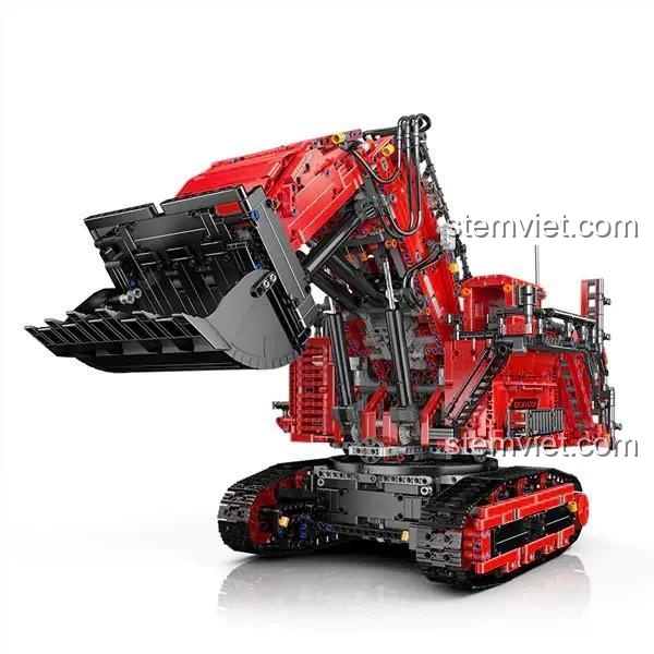 Mô hình hoàn thiện của bộ lắp ráp Máy xúc Liebherr R 9800 từ Mould King 17071, thể hiện sự hùng vĩ và chi tiết của cỗ máy đào đất khổng lồ.