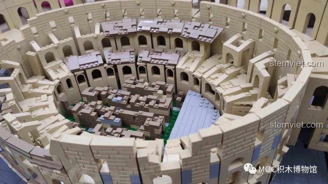 Mô hình Đấu trường La Mã Colosseum 22002 Mould King hoàn chỉnh nhìn từ bên ngoài