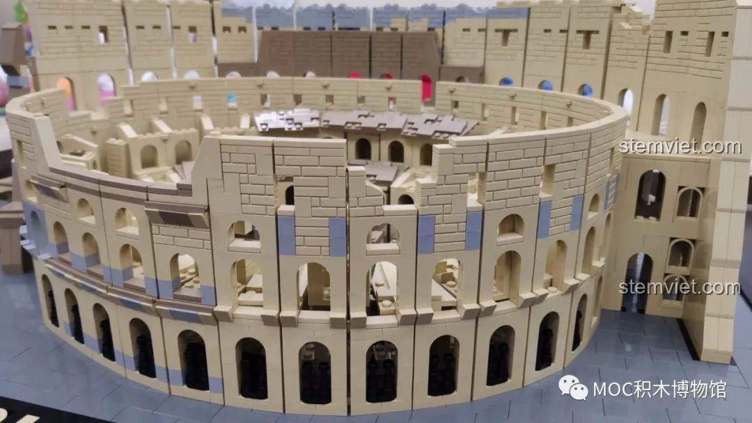 Tổng thể mô hình Đấu trường La Mã Cổ đại Colosseum 22002 Mould King đã hoàn thành