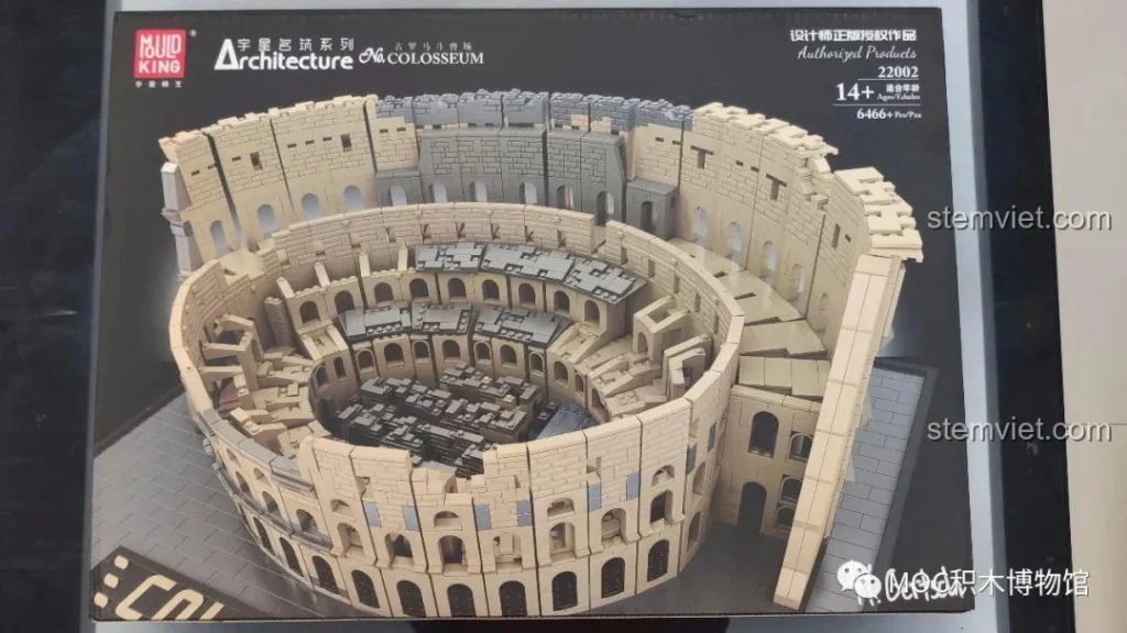 Hộp đồ chơi lắp ráp Mould King 22002 Đấu trường La Mã Cổ đại Colosseum với hình ảnh mô hình hoàn chỉnh