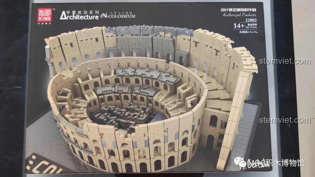 Hộp đồ chơi lắp ráp Mould King 22002 Đấu trường La Mã Cổ đại Colosseum với hình ảnh mô hình hoàn chỉnh