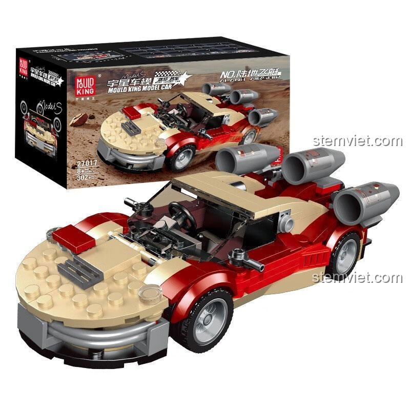 Bộ lắp ráp Mould King 27017 Phi Thuyền Đất Liền Aland và hộp sản phẩm, đồ chơi mô hình cho bé trai 8 tuổi, chất lượng cao