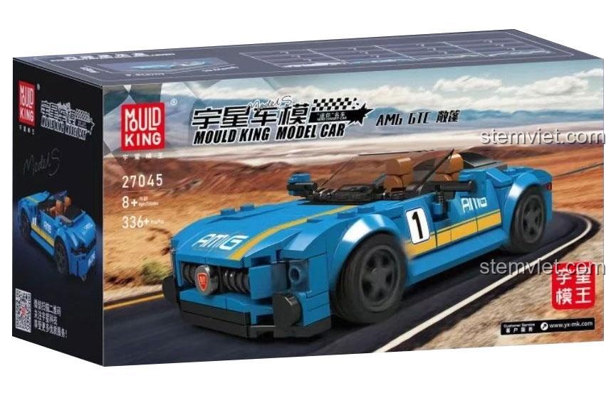 Hộp đồ chơi lắp ráp Mould King 27045 xe ô tô thể thao AMG GTC mui trần, bộ xếp hình 336 mảnh cho bé trai 8 tuổi, giá tiết kiệm.