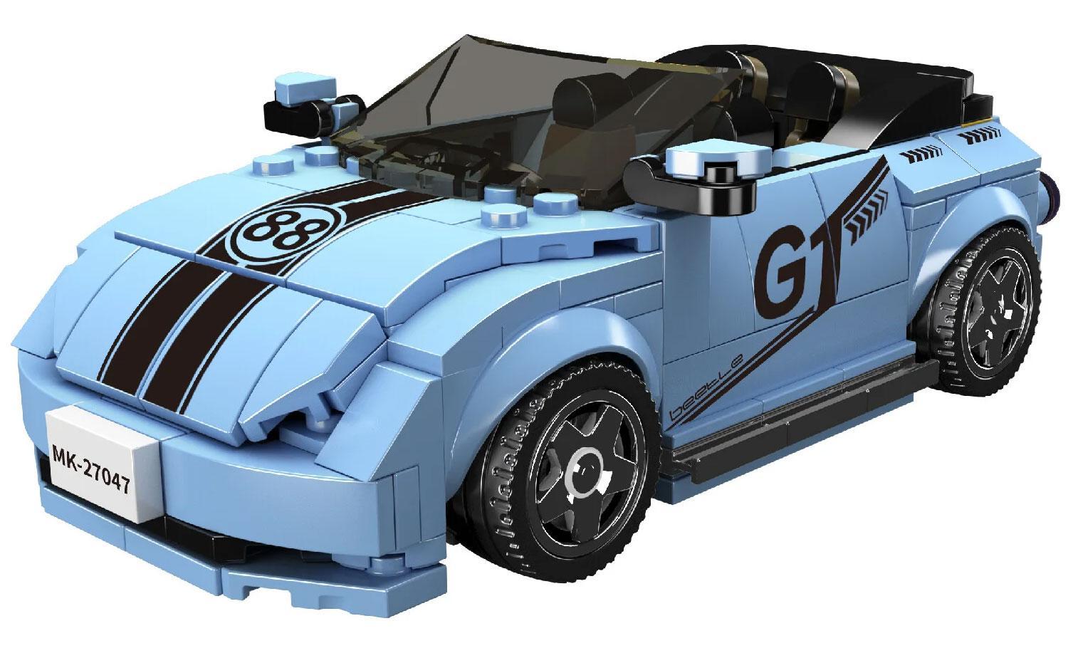 Mô hình xe Volkswagen Beetle mui trần Mould King 27047 màu xanh dương, đồ chơi lắp ráp cho bé trai 8 tuổi, giá tốt