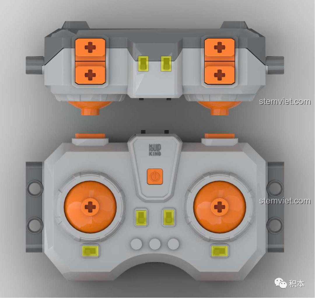 Chức năng đảo chiều kênh trên tay cầm điều khiển của bộ Mould King M-0019.