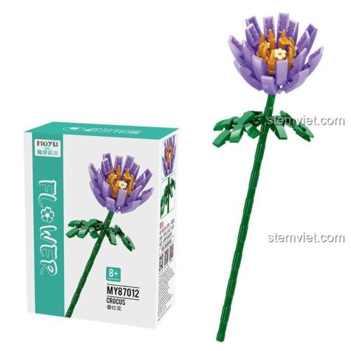 Bộ sưu tập hoa lắp ráp Moyu Block, đồ chơi mô hình hoa nghệ thuật, quà tặng sáng tạo cho bé gái và người lớn, mang sắc màu tươi mới vào không gian sống.