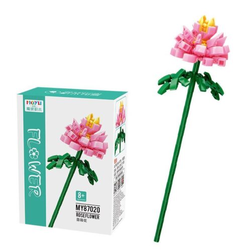 Bộ lắp ghép Hoa hồng xếp hình MOYU BLOCK MY87020, mô hình trang trí đẹp mắt, chất liệu an toàn cho bé 6 tuổi, giá tốt.