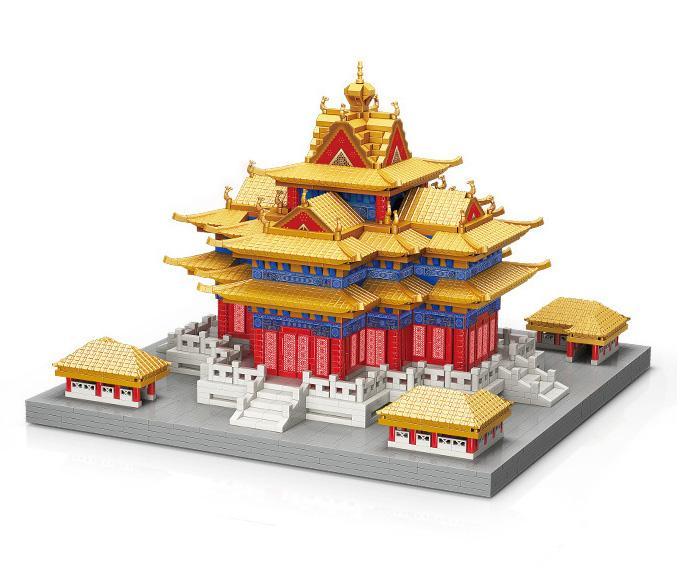 Bộ lắp ghép Lầu Gác Cung Điện Cố Cung Moyu Block MY92008 chi tiết cao, đồ chơi mô hình kiến trúc cổ kính cho bé trai và bé gái 8 tuổi, giá tốt.