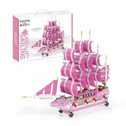 Bộ lắp ghép Moyu Block MY97001 Thuyền Buồm hồng lãng mạn, đồ chơi mô hình cho bé gái 8 tuổi, giá tốt