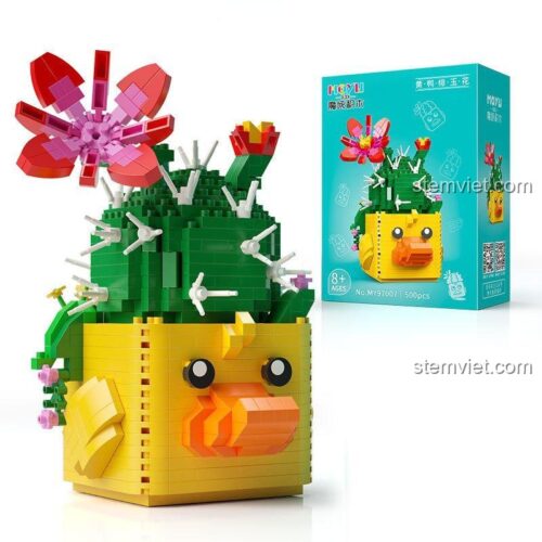 Hộp đồ chơi lắp ghép MOYU BLOCK MY97007 Mô hình Cây Xương Rồng Hoàng Gia Vịt Vàng, bộ lắp ghép 646 mảnh, chất lượng cao, món quà sáng tạo cho bé trai và bé gái 6 tuổi.