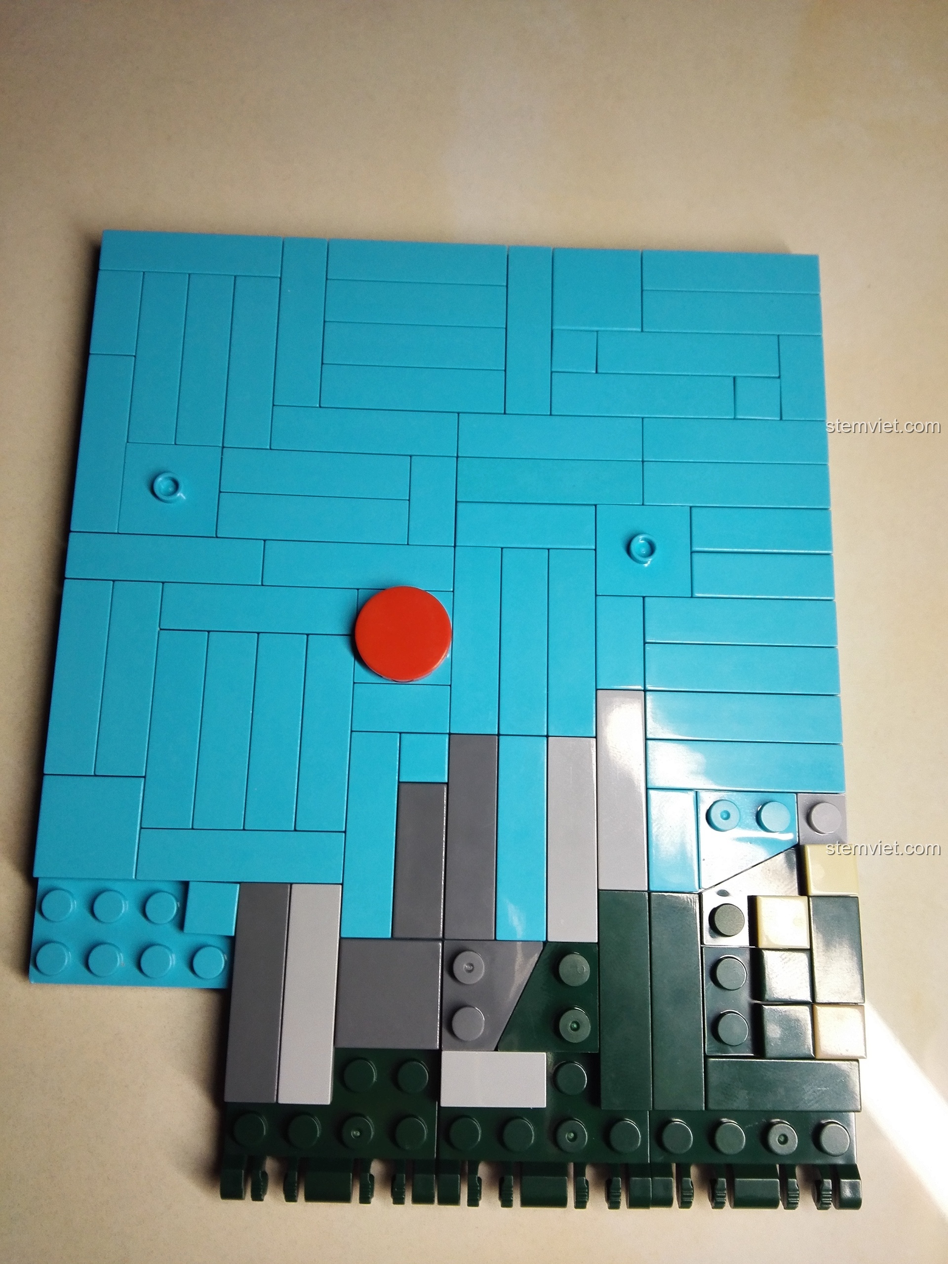 Tấm nền lắp ráp bộ PanlosBrick 656001 Mô hình Bắc Kinh với nhiều mảnh ghép hơn.