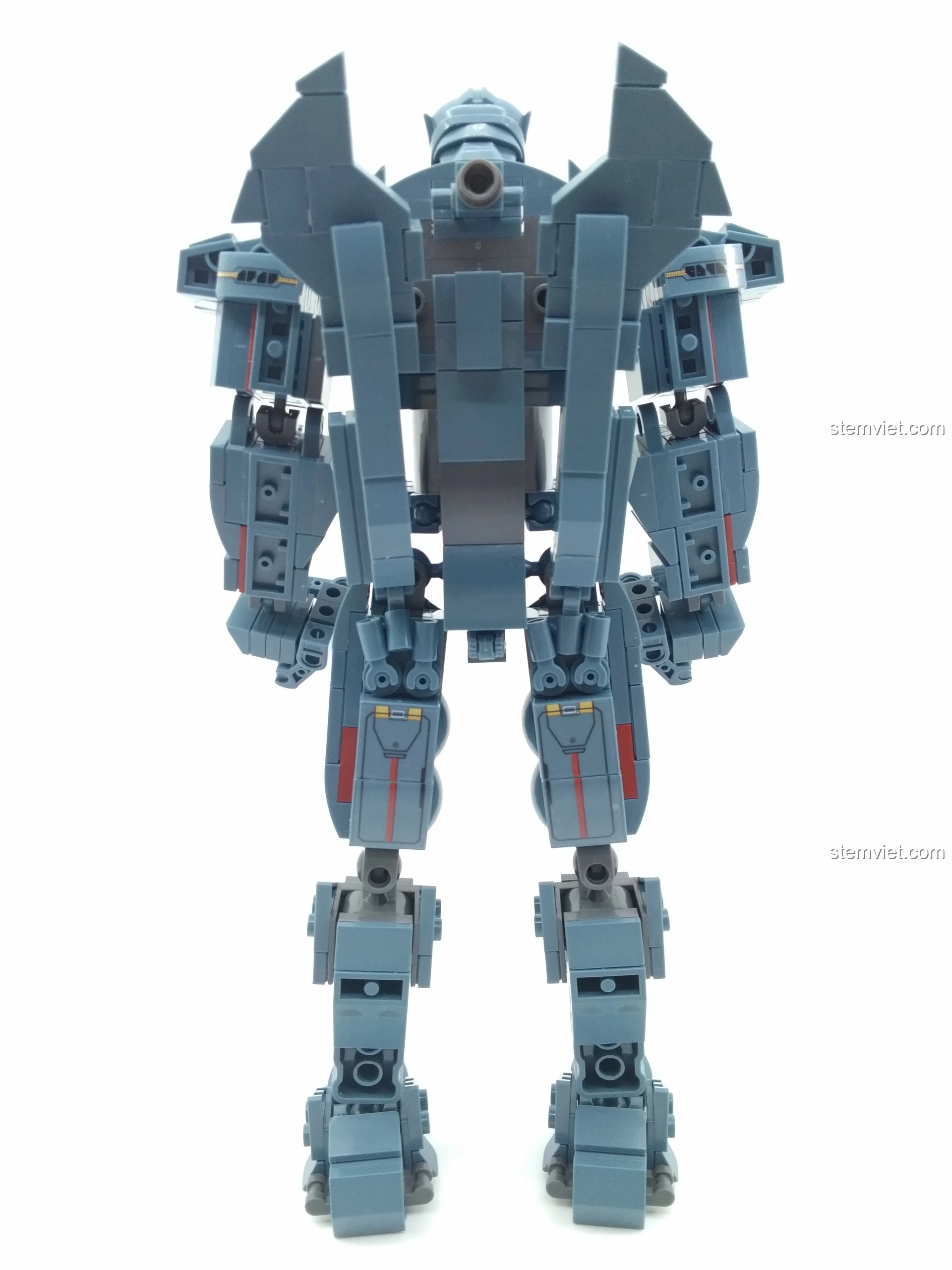 Mặt sau của bộ lắp ráp Người Máy Gipsy Avenger Sluban M38-B0726A, các chi tiết giáp lưng.