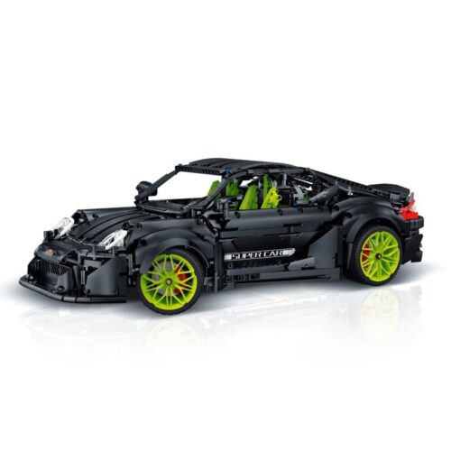 Bộ lắp ráp Porsche Cayman Turbo S PANBO 7701 màu đen xanh lá, mô hình siêu xe tỉ lệ 1:8, 2868 mảnh ghép, đồ chơi mô hình PANBO cho con trai 14 tuổi, giá tốt.