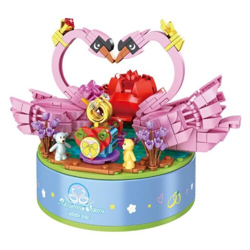Bộ lắp ghép Hộp nhạc Thiên Nga Hoa Hồng Panlos Brick 656013 với giai điệu lãng mạn, phù hợp cho bé gái 6 tuổi, giá tốt.